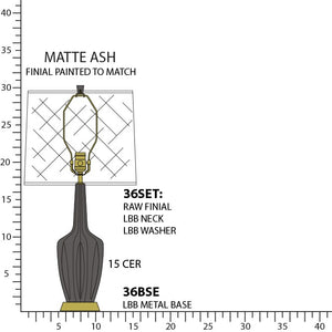 Robert Abbey - MCR36 - One Light Accent Lamp - Emma - Matte Ash Glazed Ceramic w/Warm Brass