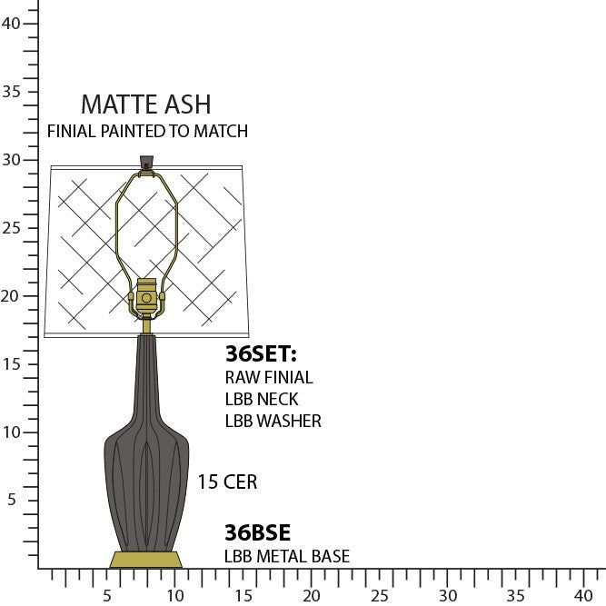 Robert Abbey - MCR36 - One Light Accent Lamp - Emma - Matte Ash Glazed Ceramic w/Warm Brass