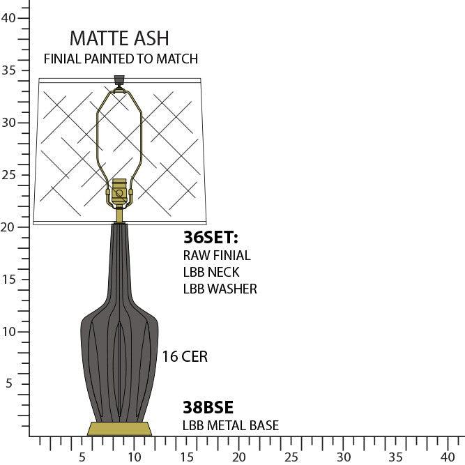 Robert Abbey - MCR38 - One Light Table Lamp - Emma - Matte Ash Glazed Ceramic w/Warm Brass