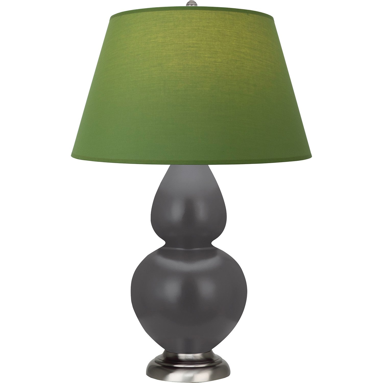 Robert Abbey - MCR59G - One Light Table Lamp - Double Gourd - Matte Ash Glazed Ceramic w/Antique Silvered