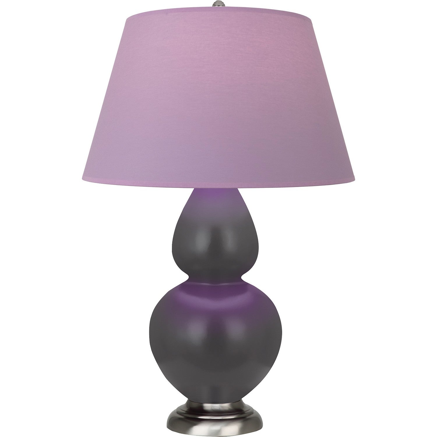 Robert Abbey - MCR59L - One Light Table Lamp - Double Gourd - Matte Ash Glazed Ceramic w/Antique Silvered