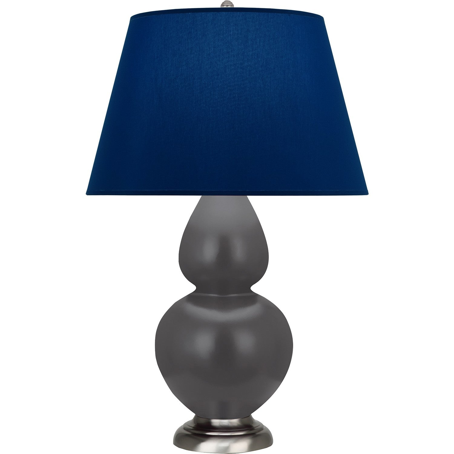 Robert Abbey - MCR59N - One Light Table Lamp - Double Gourd - Matte Ash Glazed Ceramic w/Antique Silvered