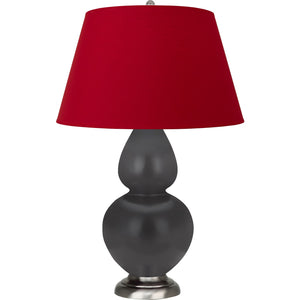Robert Abbey - MCR59R - One Light Table Lamp - Double Gourd - Matte Ash Glazed Ceramic w/Antique Silvered