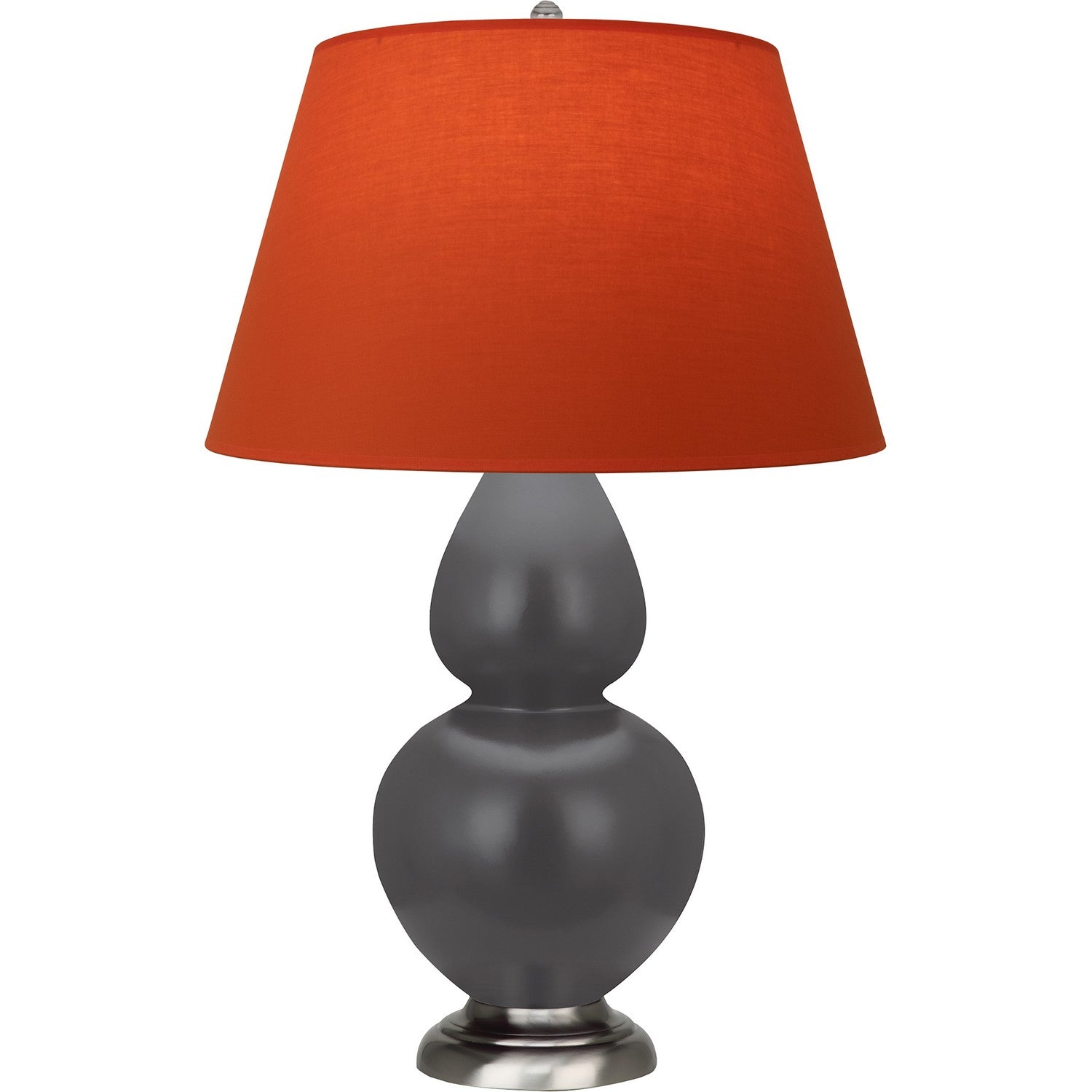 Robert Abbey - MCR59T - One Light Table Lamp - Double Gourd - Matte Ash Glazed Ceramic w/Antique Silvered