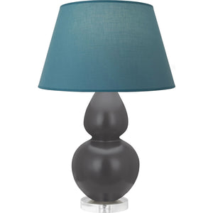 Robert Abbey - MCR62B - One Light Table Lamp - Double Gourd - Matte Ash Glazed Ceramic w/Lucite