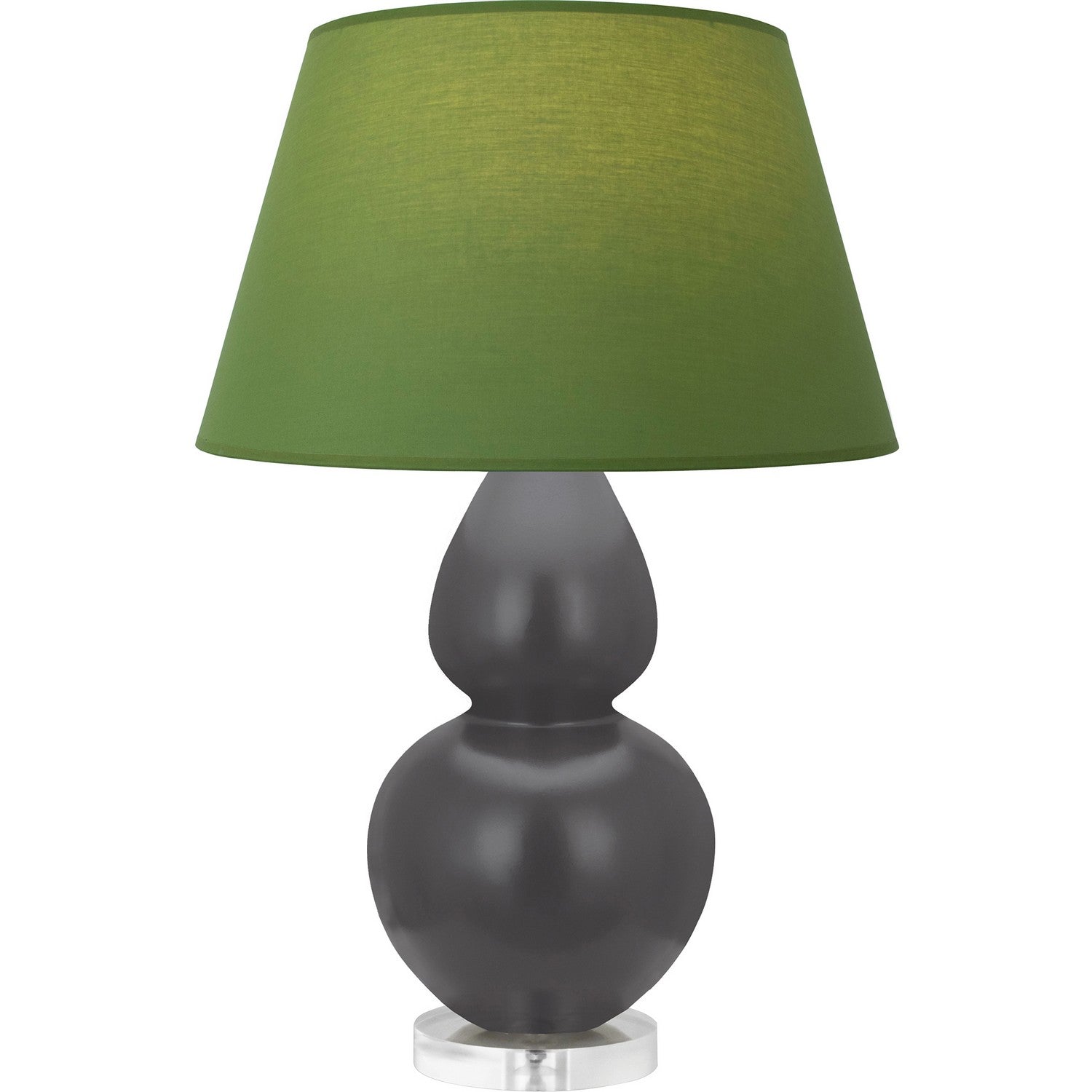 Robert Abbey - MCR62G - One Light Table Lamp - Double Gourd - Matte Ash Glazed Ceramic w/Lucite