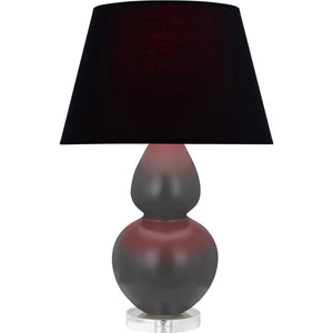 Robert Abbey - MCR62K - One Light Table Lamp - Double Gourd - Matte Ash Glazed Ceramic w/Lucite
