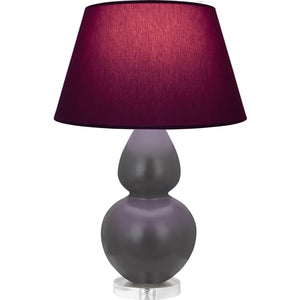 Robert Abbey - MCR62P - One Light Table Lamp - Double Gourd - Matte Ash Glazed Ceramic w/Lucite