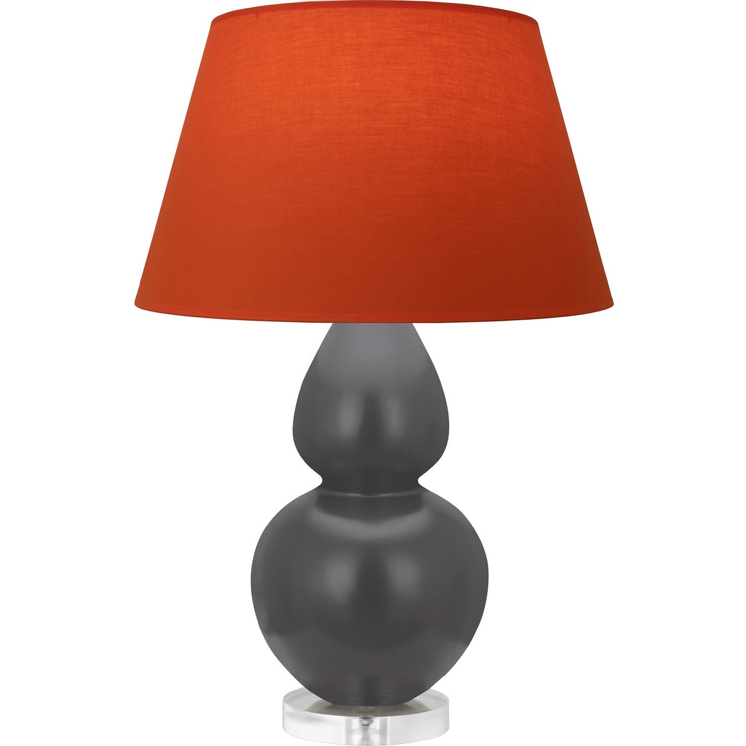 Robert Abbey - MCR62T - One Light Table Lamp - Double Gourd - Matte Ash Glazed Ceramic w/Lucite