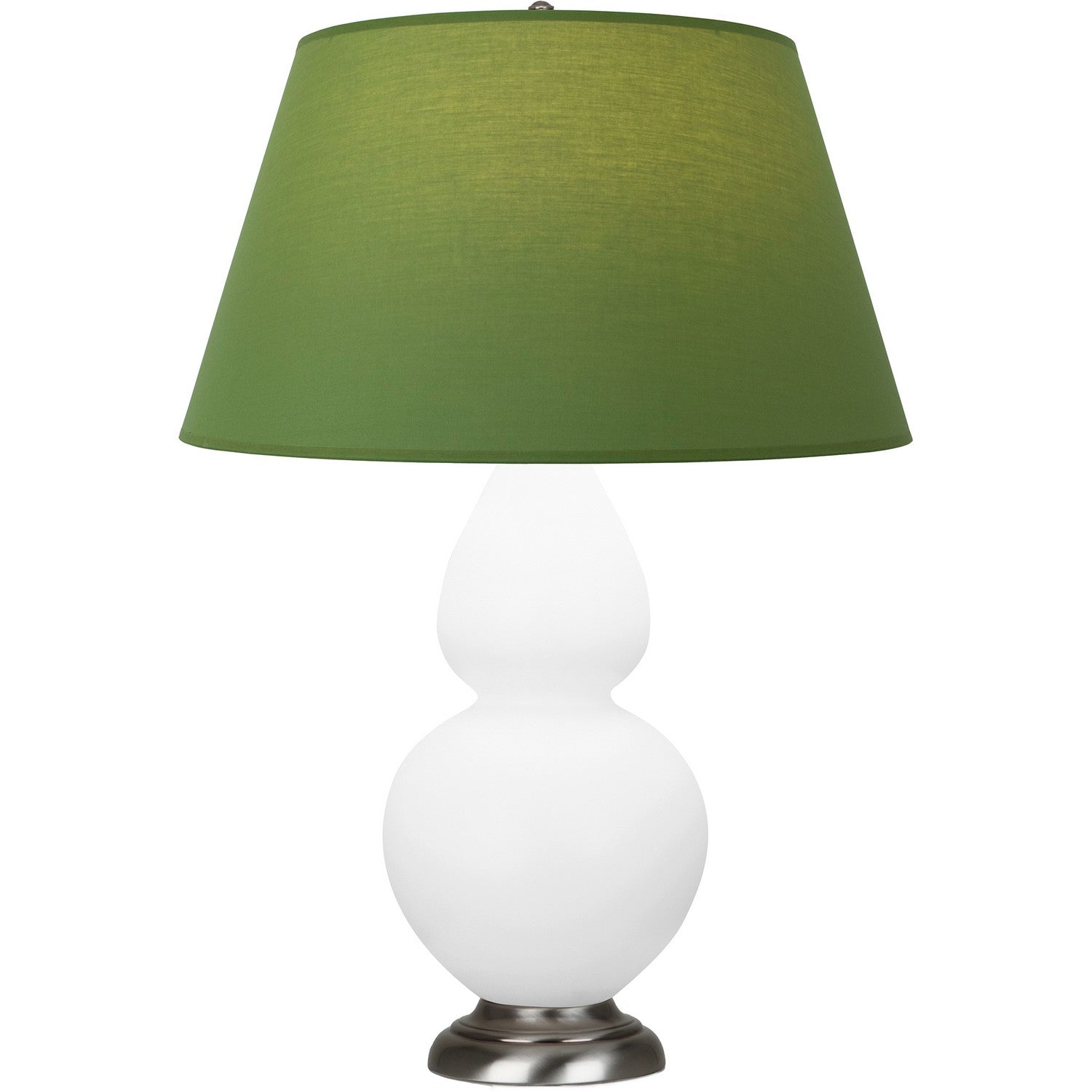 Robert Abbey - MDY22G - One Light Table Lamp - Double Gourd - Matte Daisy Glazed Ceramic w/Antique Silvered