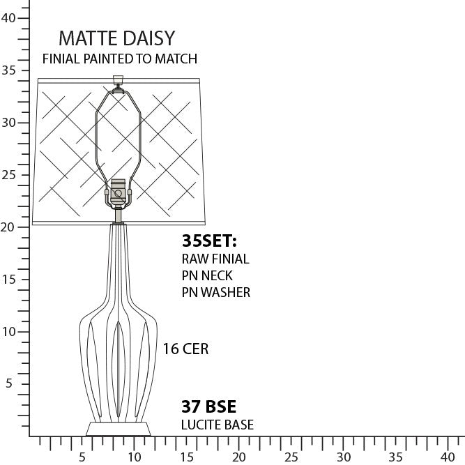 Robert Abbey - MDY37 - One Light Table Lamp - Emma - Matte Daisy Glazed Ceramic w/Polished Nickel/a Lucite