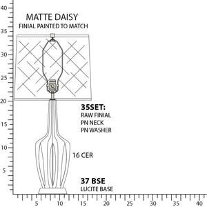 Robert Abbey - MDY37 - One Light Table Lamp - Emma - Matte Daisy Glazed Ceramic w/Polished Nickel/a Lucite