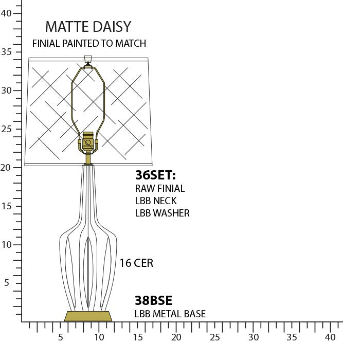 Robert Abbey - MDY38 - One Light Table Lamp - Emma - Matte Daisy Glazed Ceramic w/Warm Brass