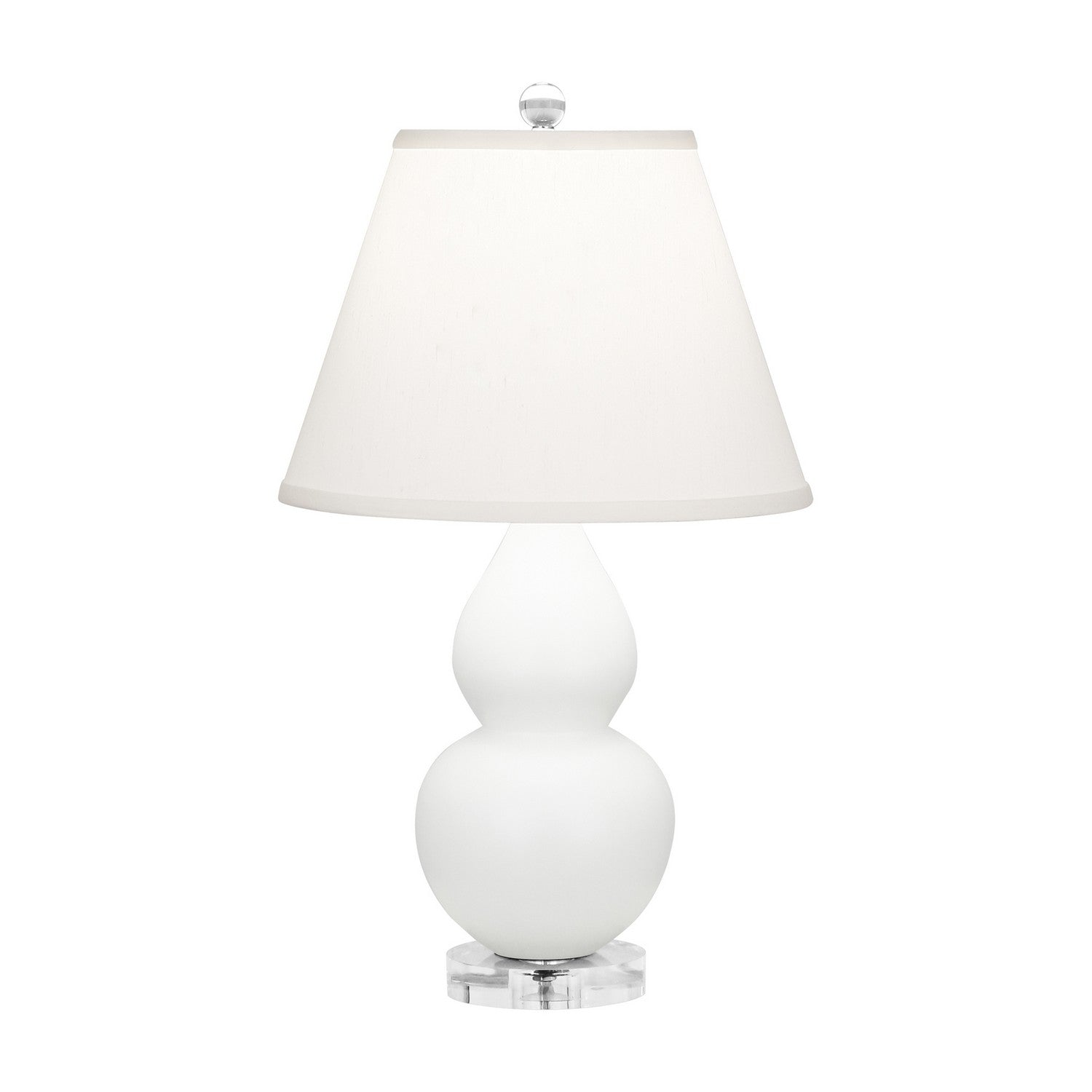 Robert Abbey - MDY53 - One Light Accent Lamp - Small Double Gourd - Matte Daisy Glazed Ceramic w/Lucite