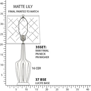 Robert Abbey - MLY37 - One Light Table Lamp - Emma - Matte Lily Glazed Ceramic w/Polished Nickel/a Lucite