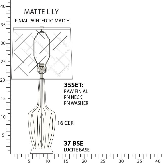 Robert Abbey - MLY37 - One Light Table Lamp - Emma - Matte Lily Glazed Ceramic w/Polished Nickel/a Lucite