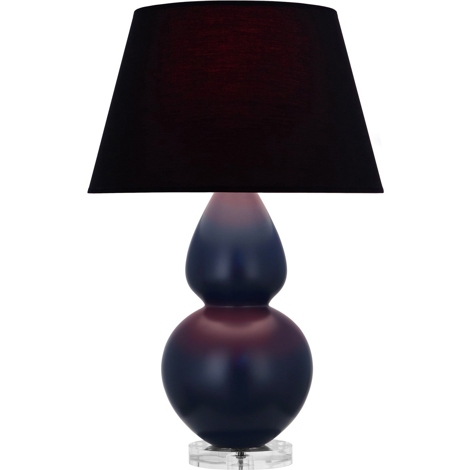 Robert Abbey - MMB62K - One Light Table Lamp - Double Gourd - Matte Midnight Blue Glazed Ceramic w/Lucite
