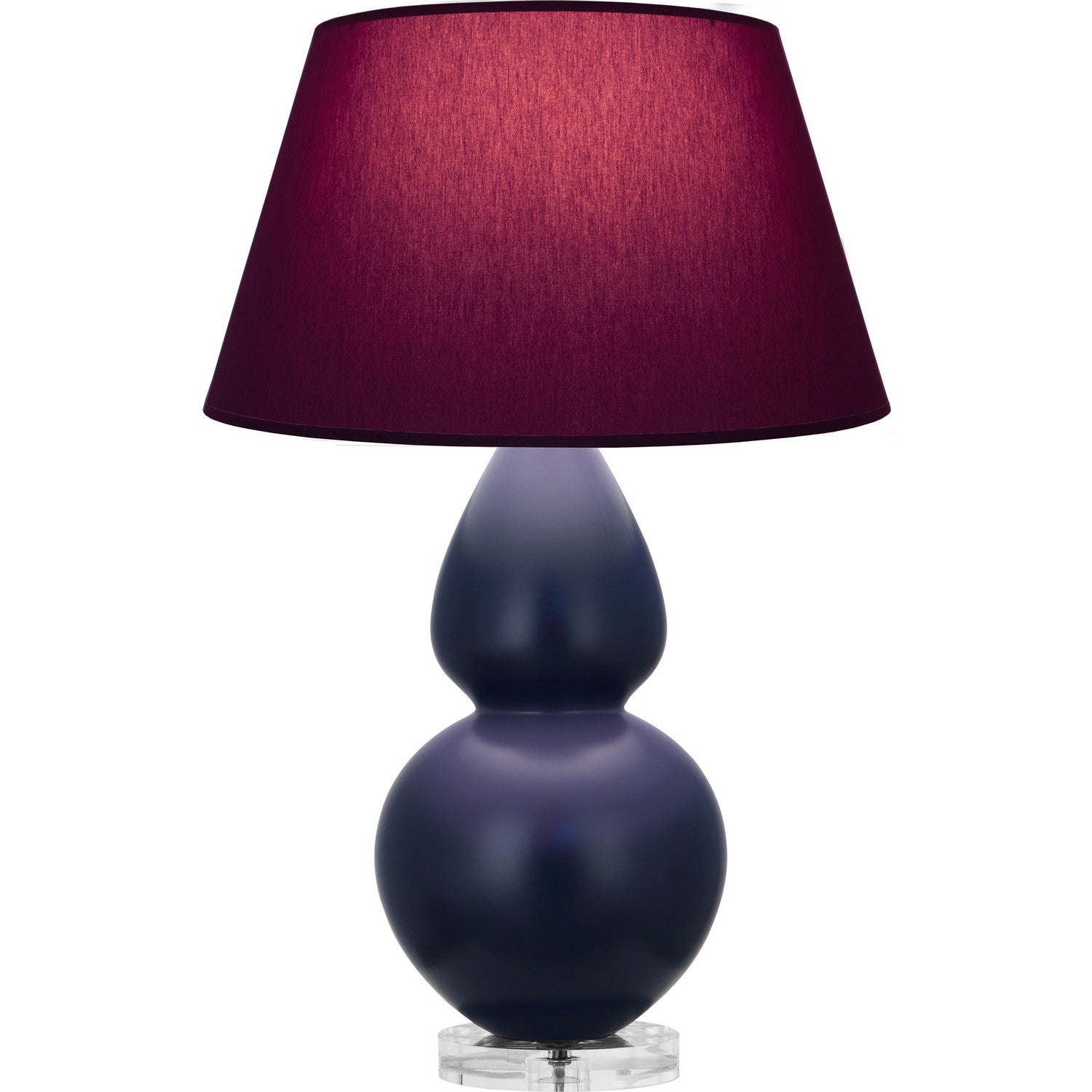 Robert Abbey - MMB62P - One Light Table Lamp - Double Gourd - Matte Midnight Blue Glazed Ceramic w/Lucite