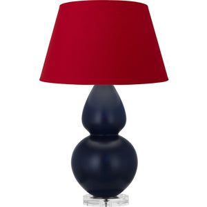 Robert Abbey - MMB62R - One Light Table Lamp - Double Gourd - Matte Midnight Blue Glazed Ceramic w/Lucite