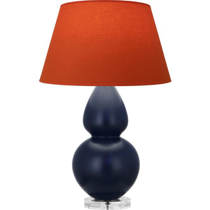 Robert Abbey - MMB62T - One Light Table Lamp - Double Gourd - Matte Midnight Blue Glazed Ceramic w/Lucite