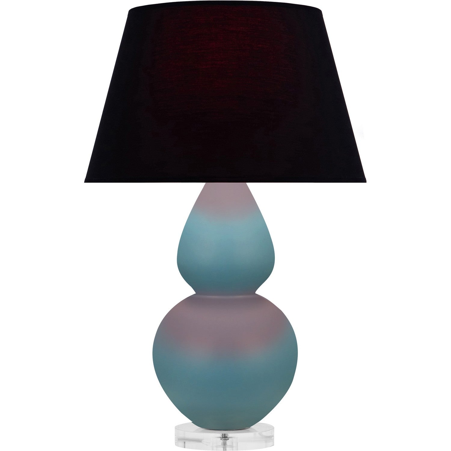 Robert Abbey - MOB62K - One Light Table Lamp - Double Gourd - Matte Steel Blue Glazed Ceramic w/Lucite