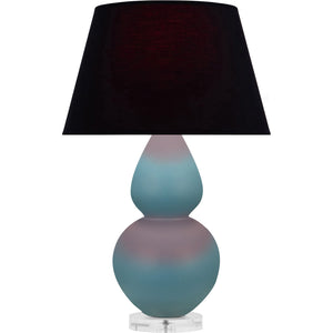 Robert Abbey - MOB62K - One Light Table Lamp - Double Gourd - Matte Steel Blue Glazed Ceramic w/Lucite
