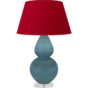 Robert Abbey - MOB62R - One Light Table Lamp - Double Gourd - Matte Steel Blue Glazed Ceramic w/Lucite