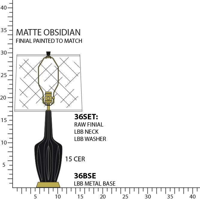 Robert Abbey - MOS36 - One Light Accent Lamp - Emma - Matte Obsidian Glazed Ceramic w/Warm Brass
