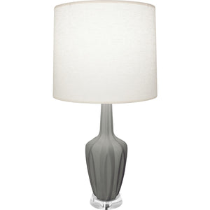 Robert Abbey - MST35 - One Light Accent Lamp - Emma - Matte Smokey Taupe Glazed Ceramic w/Polished Nickel/a Lucite