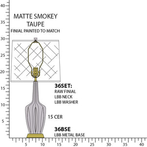 Robert Abbey - MST36 - One Light Accent Lamp - Emma - Matte Smokey Taupe Glazed Ceramic w/Warm Brass