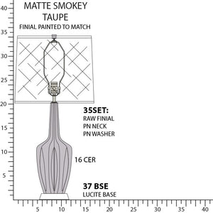 Robert Abbey - MST37 - One Light Table Lamp - Emma - Matte Smokey Taupe Glazed Ceramic w/Polished Nickel/a Lucite