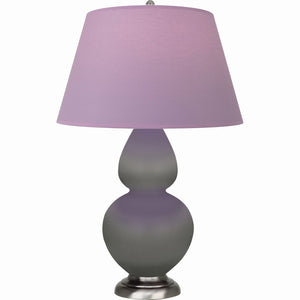 Robert Abbey - MST59L - One Light Table Lamp - Double Gourd - Matte Smokey Taupe Glazed Ceramic w/Antique Silvered