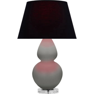 Robert Abbey - MST62K - One Light Table Lamp - Double Gourd - Matte Smokey Taupe Glazed Ceramic w/Lucite