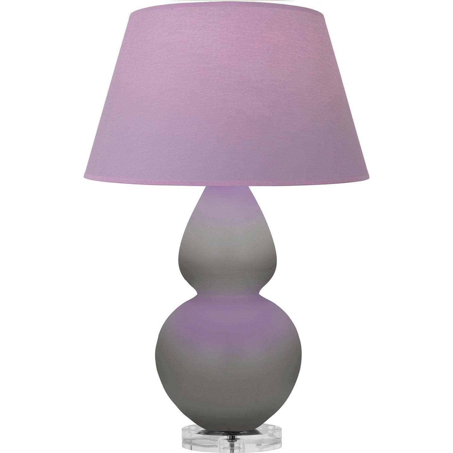 Robert Abbey - MST62L - One Light Table Lamp - Double Gourd - Matte Smokey Taupe Glazed Ceramic w/Lucite