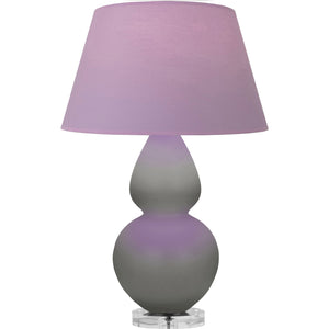 Robert Abbey - MST62L - One Light Table Lamp - Double Gourd - Matte Smokey Taupe Glazed Ceramic w/Lucite