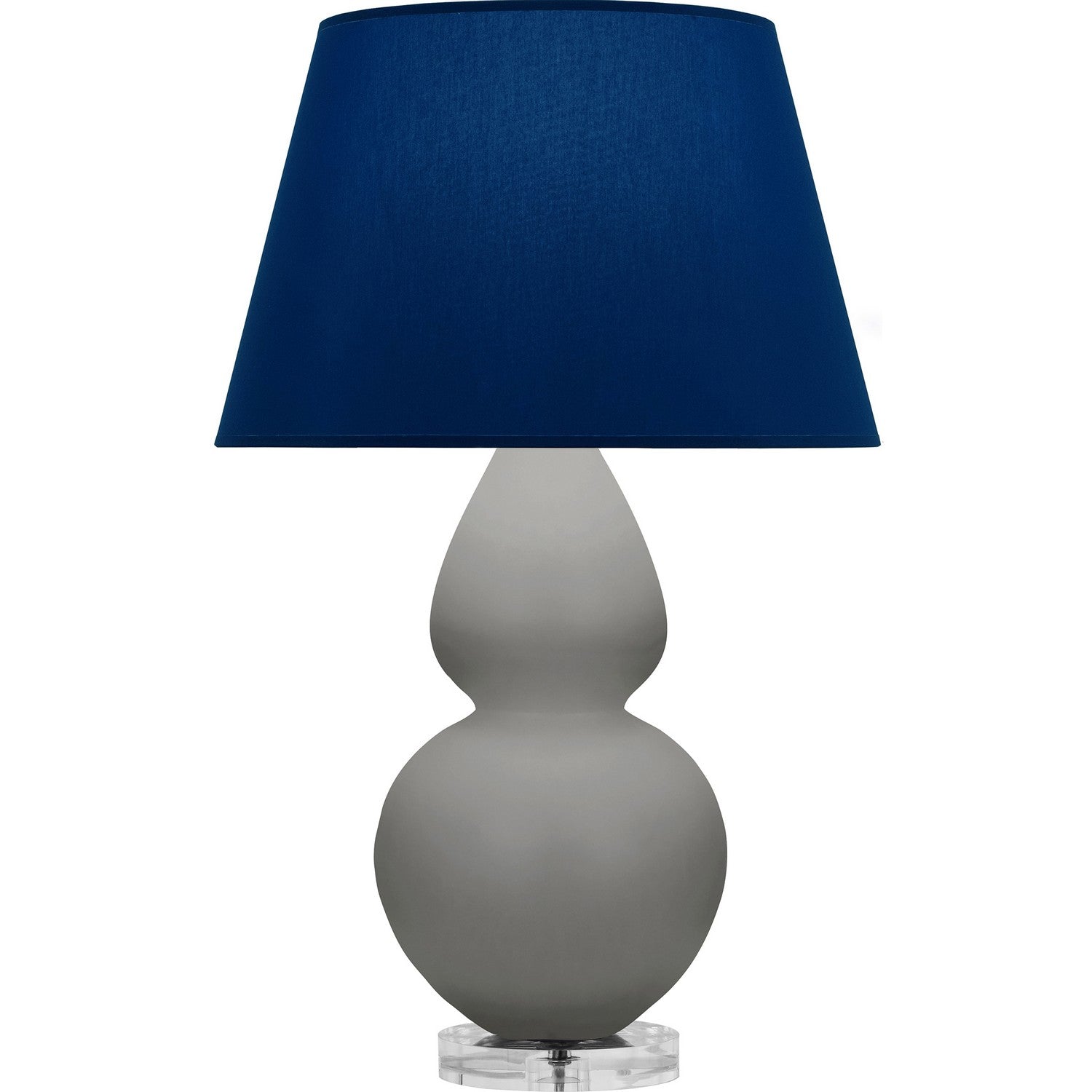 Robert Abbey - MST62N - One Light Table Lamp - Double Gourd - Matte Smokey Taupe Glazed Ceramic w/Lucite