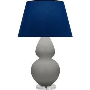 Robert Abbey - MST62N - One Light Table Lamp - Double Gourd - Matte Smokey Taupe Glazed Ceramic w/Lucite