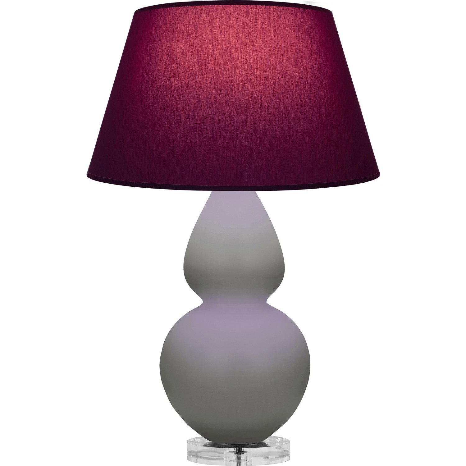 Robert Abbey - MST62P - One Light Table Lamp - Double Gourd - Matte Smokey Taupe Glazed Ceramic w/Lucite