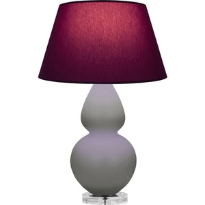 Robert Abbey - MST62P - One Light Table Lamp - Double Gourd - Matte Smokey Taupe Glazed Ceramic w/Lucite
