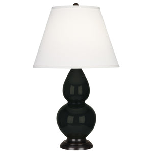 Robert Abbey - OS11X - One Light Accent Lamp - Small Double Gourd - Obsidian Glazed Ceramic w/Deep Patina Bronzeed
