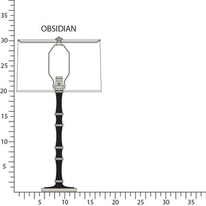 Robert Abbey - OS72 - One Light Table Lamp - Kane - Obsidian w/Polished Nickel