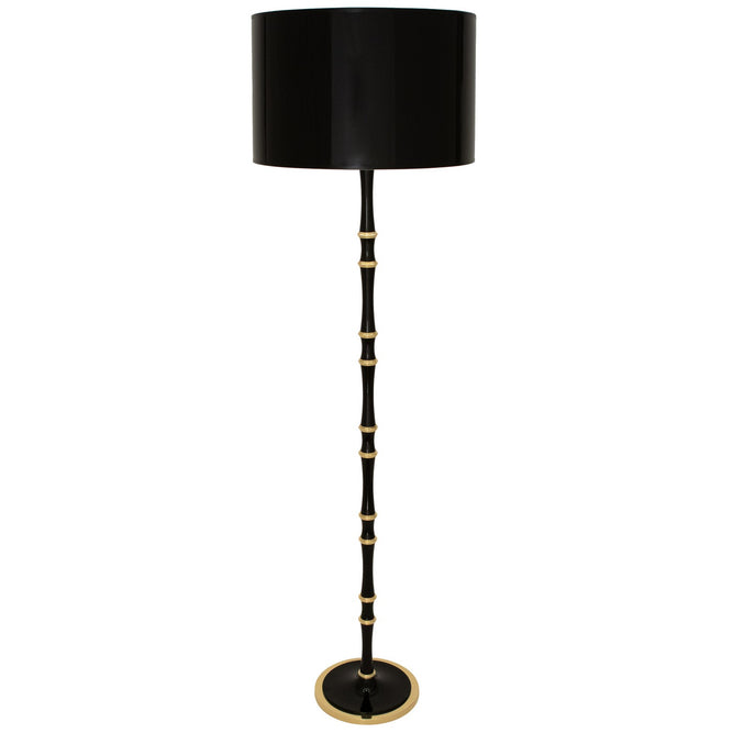 Robert Abbey - OS73X - One Light Floor Lamp - Kane - Obsidian w/Modern Brass