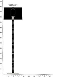 Robert Abbey - OS74X - One Light Floor Lamp - Kane - Obsidian w/Polished Nickel