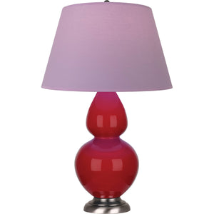 Robert Abbey - RR22L - One Light Table Lamp - Double Gourd - Ruby Red Glazed Ceramic w/Antique Silvered