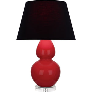 Robert Abbey - RR23K - One Light Table Lamp - Double Gourd - Ruby Red Glazed Ceramic w/Lucite