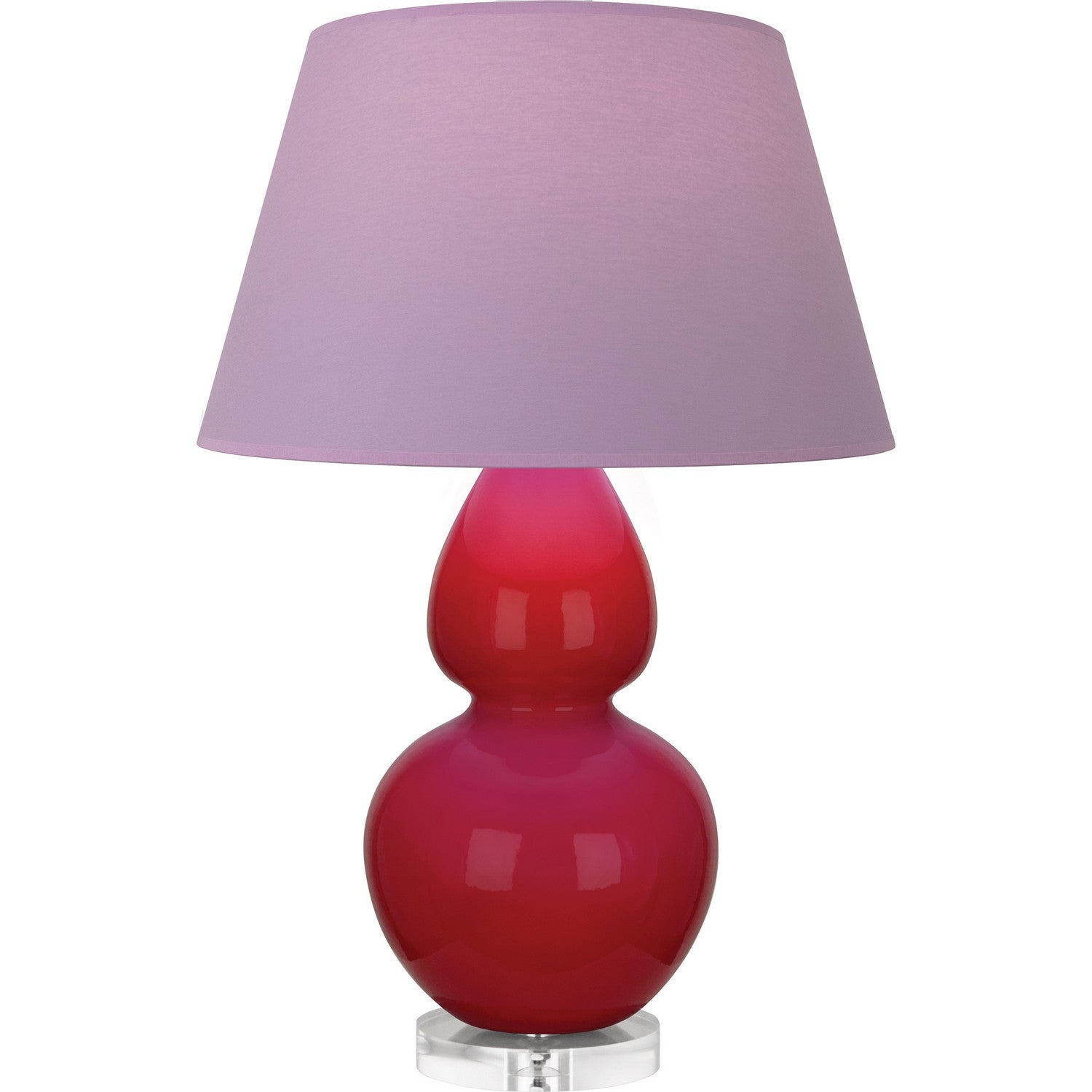 Robert Abbey - RR23L - One Light Table Lamp - Double Gourd - Ruby Red Glazed Ceramic w/Lucite