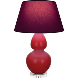 Robert Abbey - RR23P - One Light Table Lamp - Double Gourd - Ruby Red Glazed Ceramic w/Lucite