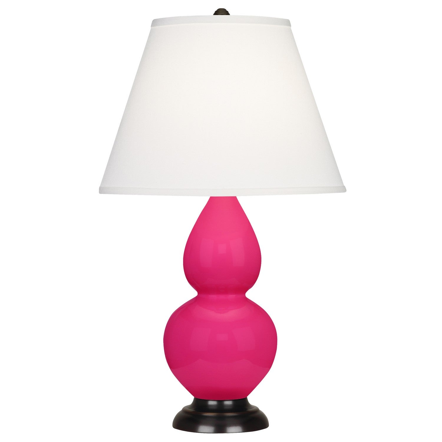 Robert Abbey - RZ11X - One Light Accent Lamp - Small Double Gourd - Razzle Rose Glazed Ceramic w/Deep Patina Bronzeed