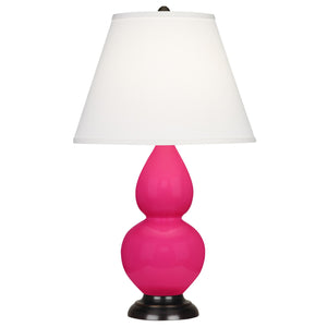 Robert Abbey - RZ11X - One Light Accent Lamp - Small Double Gourd - Razzle Rose Glazed Ceramic w/Deep Patina Bronzeed