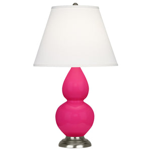 Robert Abbey - RZ12X - One Light Accent Lamp - Small Double Gourd - Razzle Rose Glazed Ceramic w/Antique Silvered